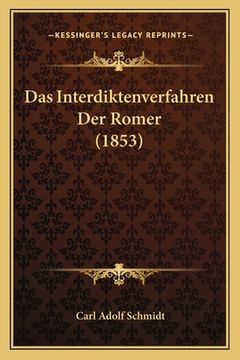 portada Das Interdiktenverfahren Der Romer (1853) (in German)