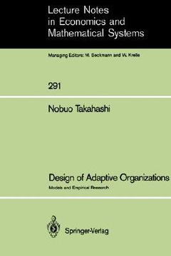 portada design of adaptive organizations: models and empirical research (en Inglés)