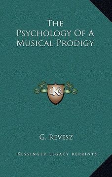 portada the psychology of a musical prodigy (en Inglés)