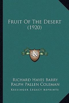 portada fruit of the desert (1920) (in English)