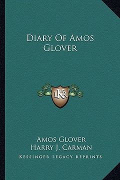portada diary of amos glover (en Inglés)