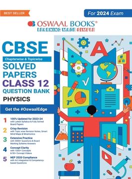 portada Oswaal CBSE Chapterwise & Topicwise Question Bank Class 12 Physics Book (For 2023-24 Exam) (en Inglés)