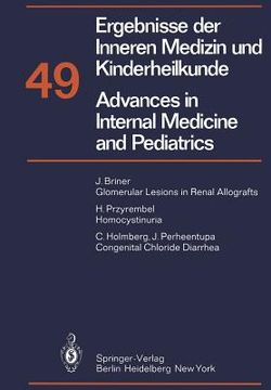 portada ergebnisse der inneren medizin und kinderheilkunde / advances in internal medicine and pediatrics: neue folge (en Inglés)