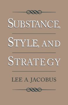 portada Substance, Style, and Strategy (en Inglés)