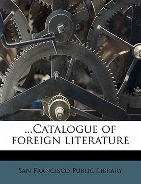 portada ...catalogue of foreign literature (en Inglés)