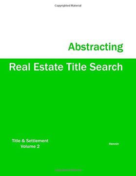portada Real Estate Title Search Abstracting (en Inglés)