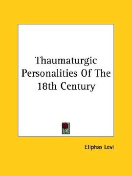 portada thaumaturgic personalities of the 18th century