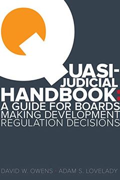 portada Quasi Judicial Handbook: A Guide for Boards Making Development Regulation Decisions (en Inglés)