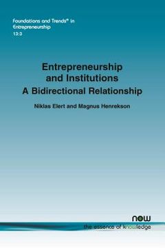 portada Entrepreneurship and Institutions: A Bidirectional Relationship (en Inglés)