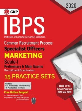 portada Ibps 2020: Specialist Officers - Marketing Scale I (Preliminary & Mains)- 15 Practice Sets (en Inglés)