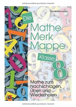 portada Die Mathe-Merk-Mappe Klasse 8 -Language: German (en Alemán)