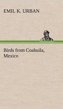 portada birds from coahuila, mexico (en Inglés)