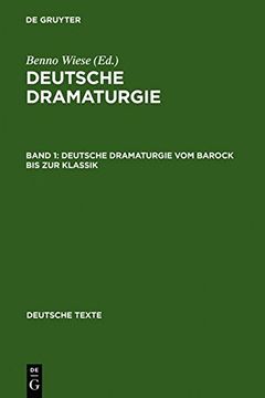 portada deutsche dramaturgie vom barock bis zur klassik (en Inglés)