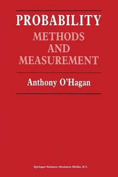 portada Probability: Methods and Measurement (en Inglés)