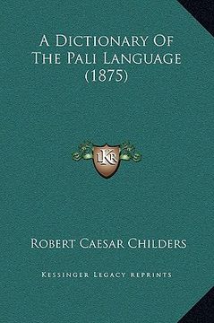 portada a dictionary of the pali language (1875) (en Inglés)