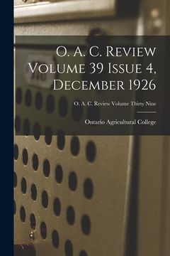 portada O. A. C. Review Volume 39 Issue 4, December 1926