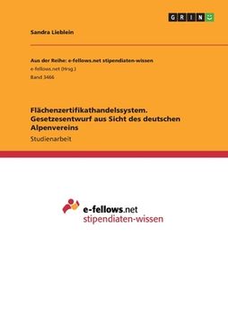 portada Flächenzertifikathandelssystem. Gesetzesentwurf aus Sicht des deutschen Alpenvereins (in German)