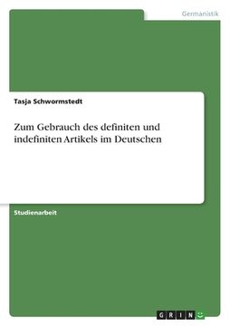 portada Zum Gebrauch des definiten und indefiniten Artikels im Deutschen