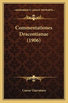 portada Commentationes Dracontianae (1906) (en Latin)