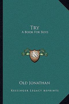 portada try: a book for boys (en Inglés)