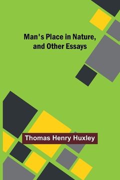 portada Man's Place in Nature, and Other Essays 