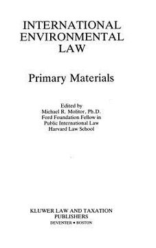 portada international environmental law, primary materials (en Inglés)