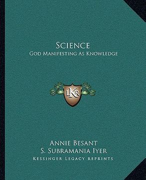 portada science: god manifesting as knowledge (en Inglés)