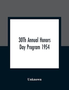 portada 30Th Annual Honors Day Program 1954