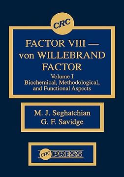 portada factor viii - von willebrand factor, volume i: biochemical, methodological, and functional aspects (en Inglés)
