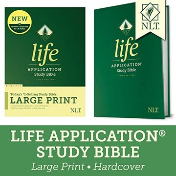 portada Nlt Life Application Study Bible, Third Edition, Large Print (Red Letter, Hardcover) (en Inglés)