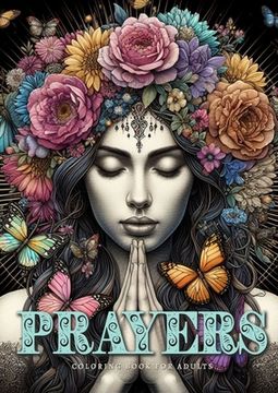 portada Prayers Coloring Book for Adults: Spiritual Coloring Book Grayscale religious Coloring Book Meditation Awareness (en Inglés)