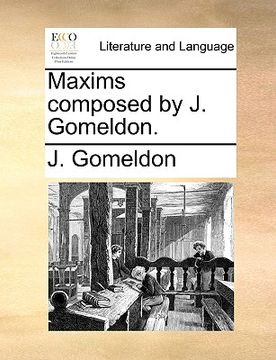 portada maxims composed by j. gomeldon. (en Inglés)