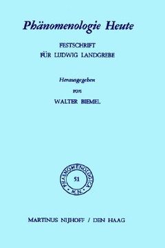 portada ph nomenologie heute: festschrift f r ludwig landgrebe (en Inglés)