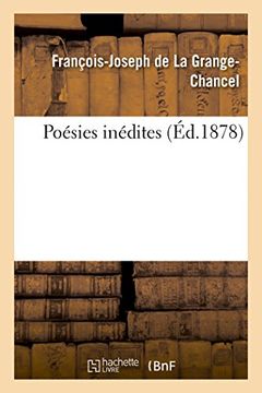 portada Poesies Inedites (Litterature) (French Edition)
