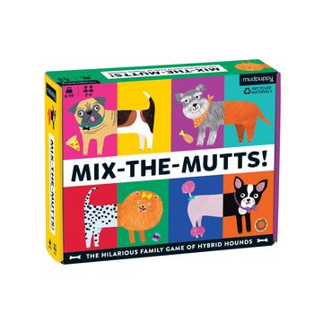 portada Mudpuppy Mix-The-Mutts! Game – Hilarious Family Game for 2-4 Players, Matching Game for Kids Ages 6+ – Game Play Instruction and Bonus Poster Included, Multicolor