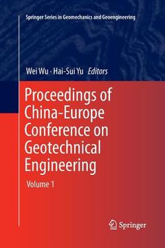portada Proceedings of China-Europe Conference on Geotechnical Engineering: Volume 1 (in English)