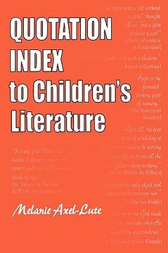 portada quotation index to children's literature (in English)