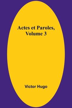 portada Actes et Paroles, Volume 3 (en Francés)