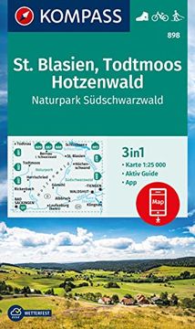 portada Kompass Wanderkarte 898 st. Blasien, Todtmoos, Hotzenwald, Naturpark Südschwarzwald 1: 25. 000 (in German)