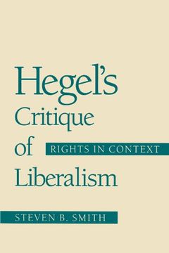 portada Hegel's Critique of Liberalism: Rights in Context (in English)