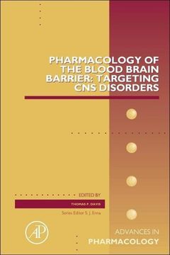 portada Pharmacology of the Blood Brain Barrier: Targeting cns Disorders(Elsevier Books, Oxford) (in English)