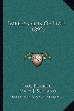 portada impressions of italy (1892) (in English)