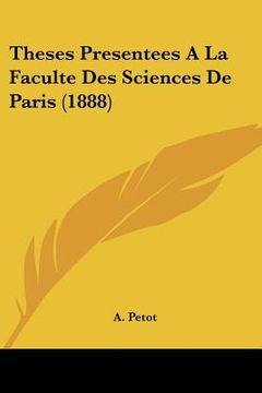 portada Theses Presentees A La Faculte Des Sciences De Paris (1888) (in French)
