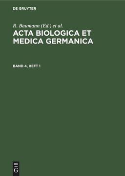 portada Acta Biologica et Medica Germanica. Band 4, Heft 1 (en Alemán)