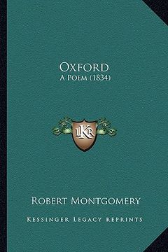 portada oxford: a poem (1834) a poem (1834) (en Inglés)