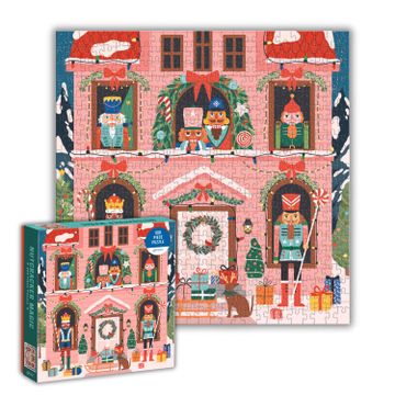 portada Galison Nutcracker Magic – 500 Piece Puzzle fun and Challenging Activity With Bright and Bold Artwork of Wooden toy Soldiers for Adults and Families