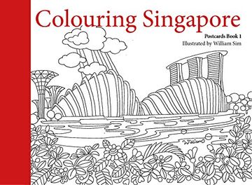 portada Colouring Singapore Postcard: Book 1 (The Colouring Singapore Postcard Series) (en Inglés)