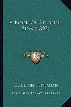portada a book of strange sins (1893) (in English)