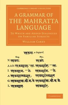 portada A Grammar of the Mahratta Language Paperback (Cambridge Library Collection - Perspectives From the Royal Asiatic Society) 