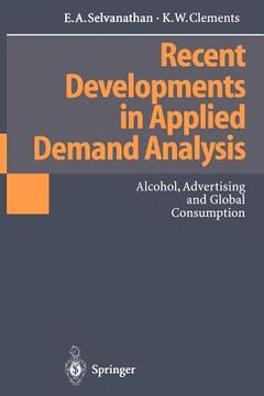 portada recent developments in applied demand analysis: alcohol, advertising and global consumption (in English)